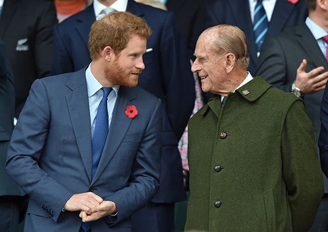 prince harry prince philip rugby world cup