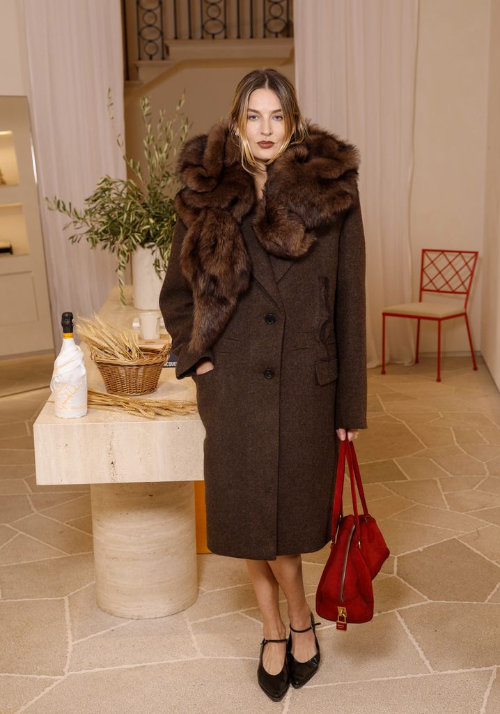 Camille Charriere attends Veuve Clicquot and Jacquemus event to celebrate La Grande Dame 2018 Limited Edition by Simon Porte Jacquemus, with a dinner hosted by Julia Sarr-Jamois at 'Le Salon' in the Jacquemus boutique on New Bond Street on October 15, 2025 in London, England. (Photo by Darren Gerrish/WireImage for Veuve Clicquot)