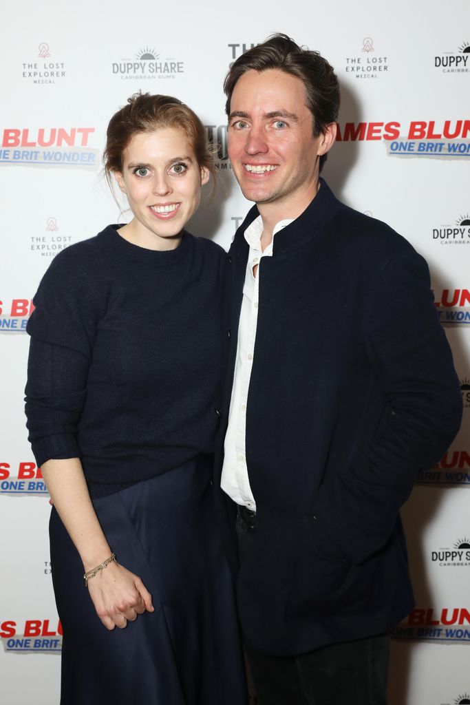 Princess Beatrice of York and Edoardo Mapelli Mozzi attend the premiere screening of "James Blunt: One Brit Wonder" 