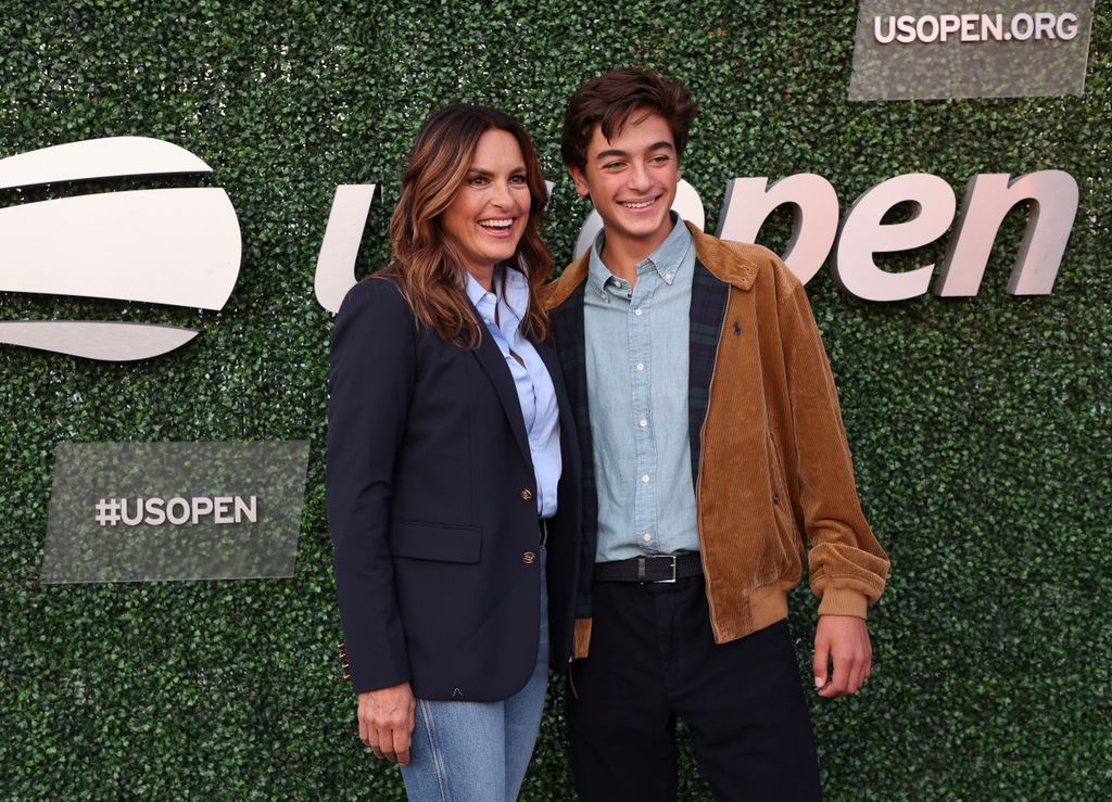 NEW YORK, NY - SEPTEMBER 9 : Mariska Hargitay, August Miklos Friedrich Hermann attend day 12 of the US Open 2022, 4th Grand Slam of the season, at the USTA Billie Jean King National Tennis Center on September 9, 2022 in Queens, New York City. (Photo by Jean Catuffe/GC Images)