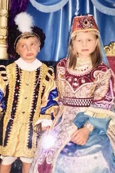 Nikita Kuzmin and sister as children in fancy dress