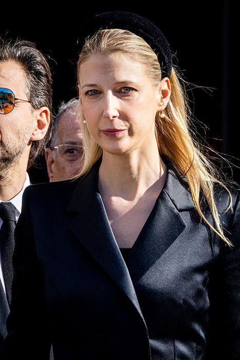 Lady Gabriella Windsor looking sombre at the funeral of King Constantine