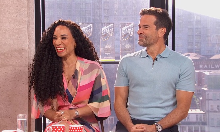 tv presenters in studio