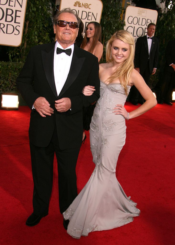 jack nicholson and daughter lorraine at 64th golden globes