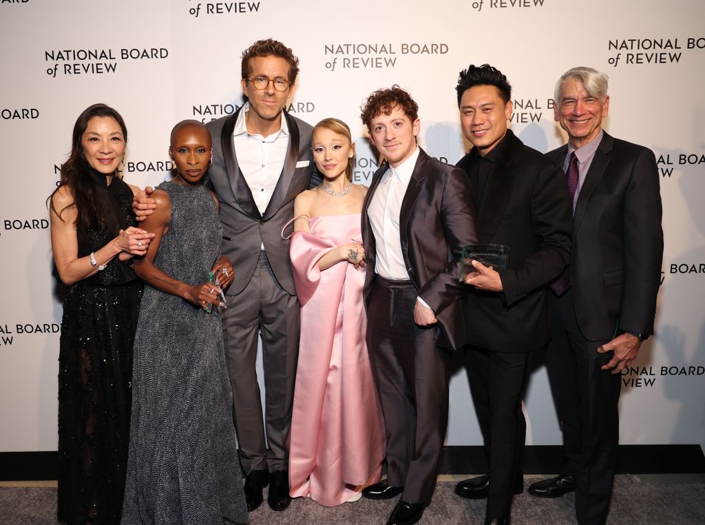 Michelle Yeoh, Cynthia Erivo, Ariana Grande, Ethan Slater, Jon M. Chu and David Nicksay winners of the Best Film Award for "Wicked," and Ryan Reynolds 