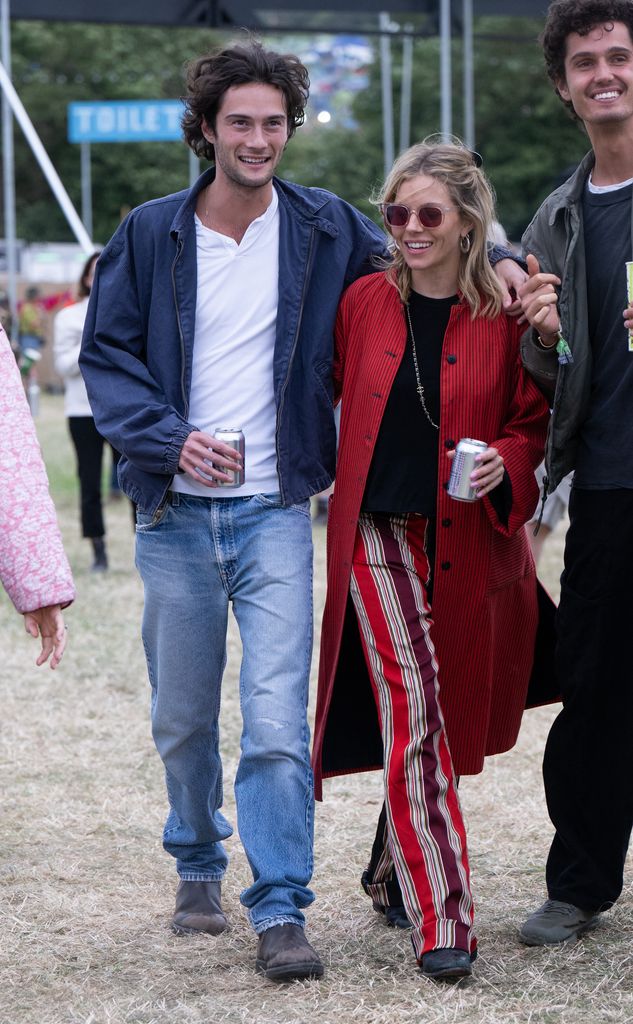 Sienna Miller and Oli Green attend day three of Glastonbury Festival 2022