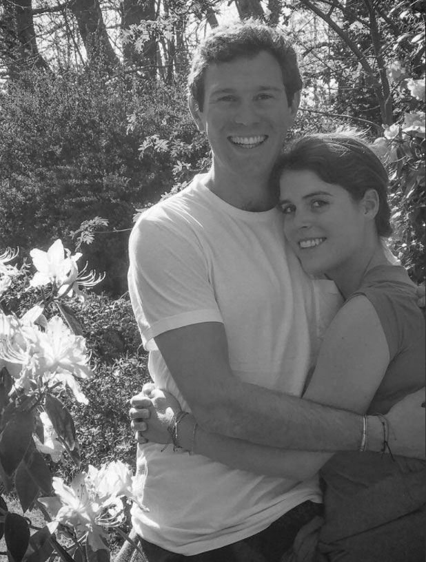 Princess Eugenie posing with fiancé Jack Brooksbank