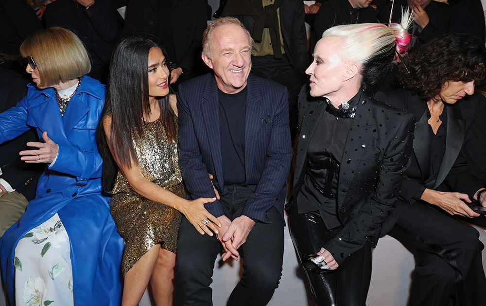 Salma Hayek and François-Henri Pinault with Anna Wintour and Daphne Guinness