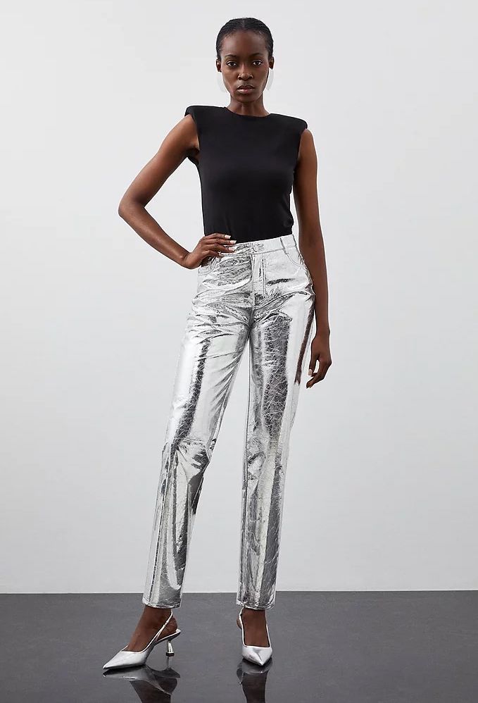 Karen Millen silver trousers