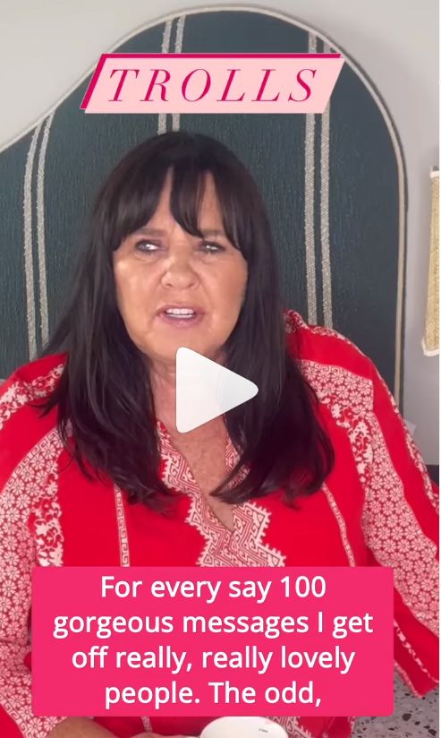 Coleen Nolan in red outfit