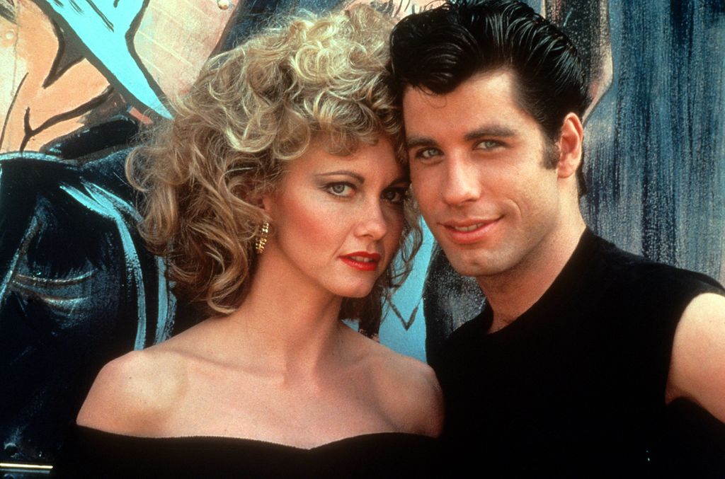 Olivia Newton John et John Travolta à la fin de Grease.