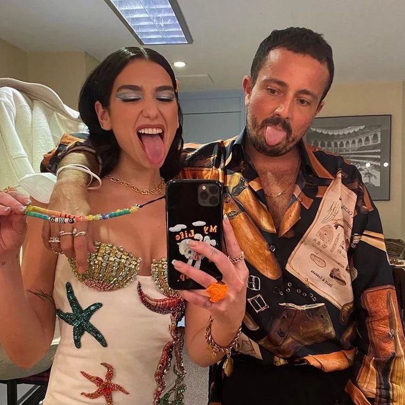 Lorenzo Posocco and dua lipa selfie