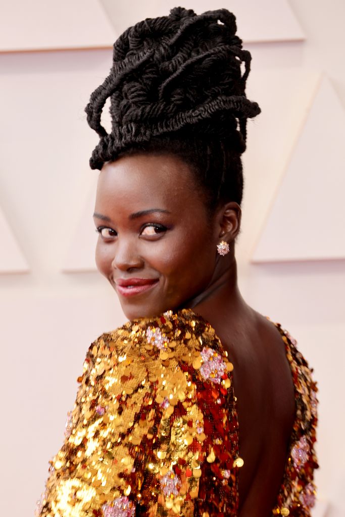 HOLLYWOOD, CALIFORNIA - MARCH 27: Lupita Nyong'o attends the 94th Annual Academy Awards at Hollywood and Highland on March 27, 2022 in Hollywood, California. (Photo by Momodu Mansaray/Getty Images)