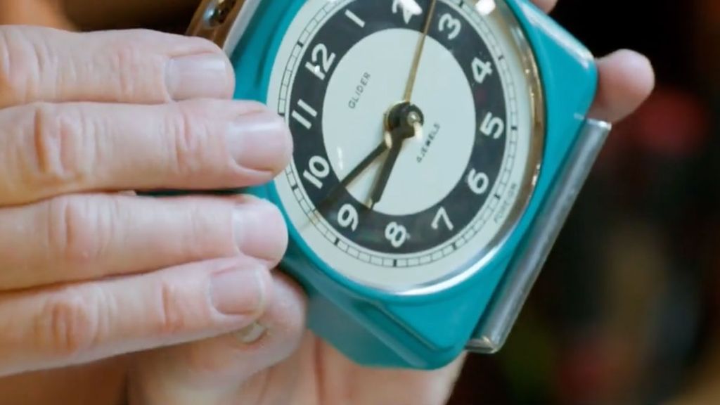 The alarm clock that was being repaired on The Repair Shop