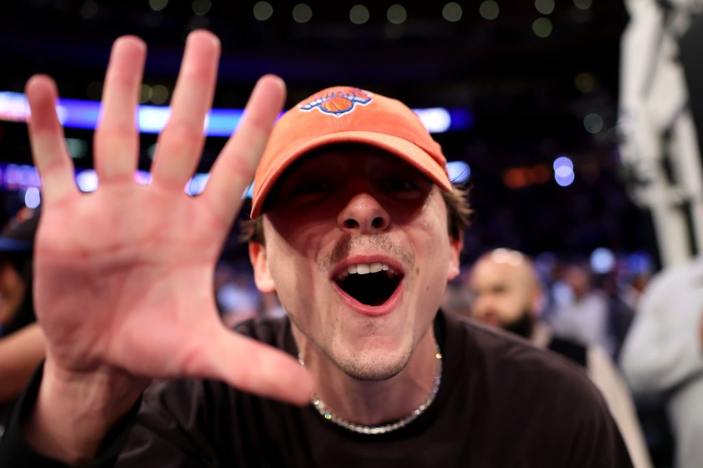 Timothée celebrates the New York Knicks