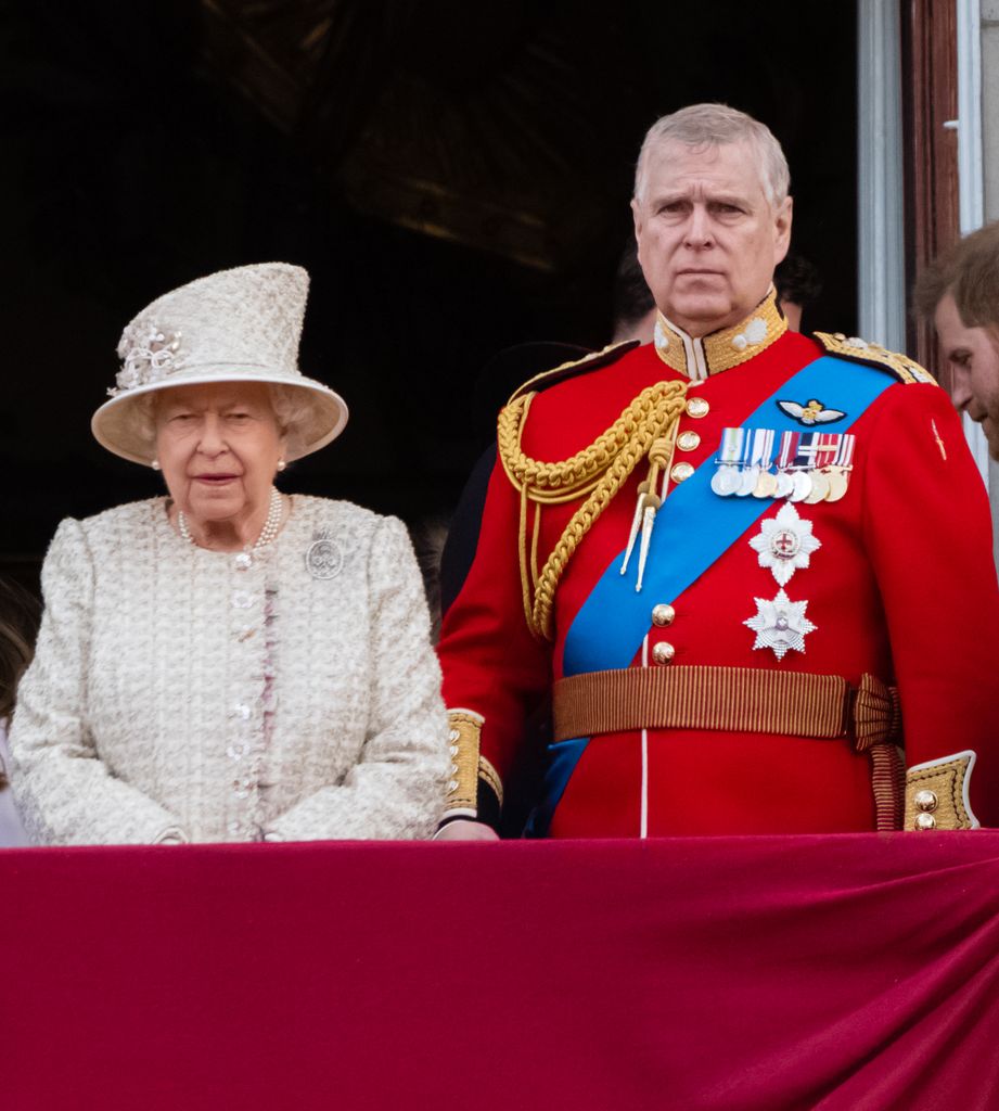 The Queen and Prince Andrew on Buckingham Palace balcony