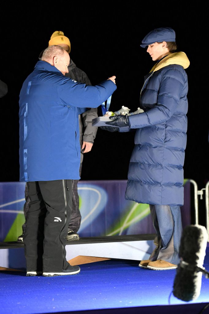 Prince Albert à la cérémonie de remise des prix de l'équipe mixte Skelton