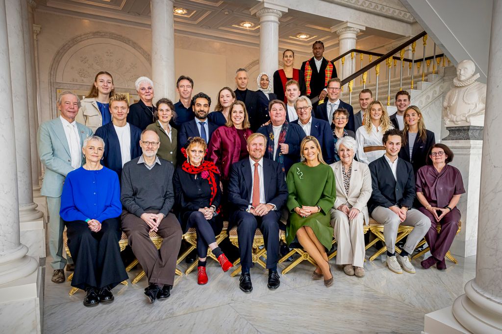 King Willem-Alexander and Queen Maxima sat in group photo