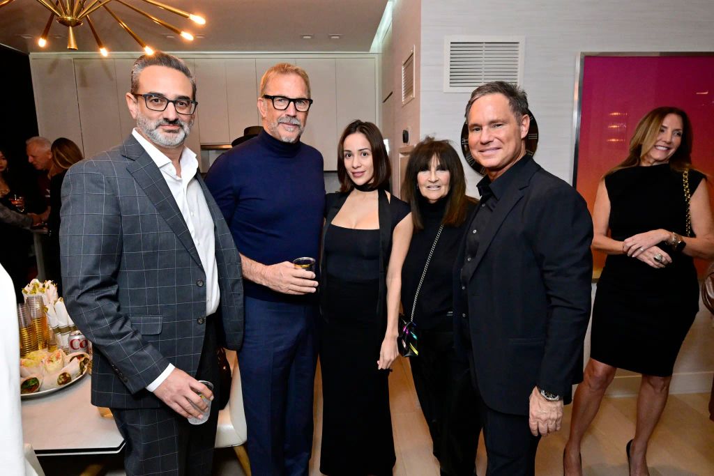 Kevin Costner parties with athlete Rainy Castaneda