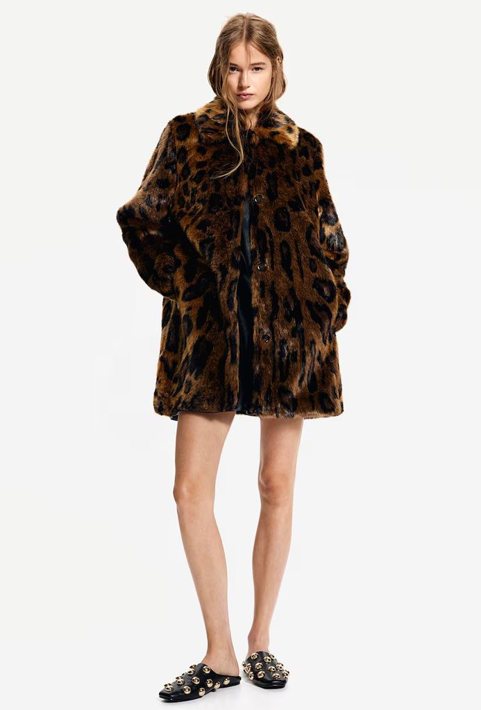 H&M faux fur coat