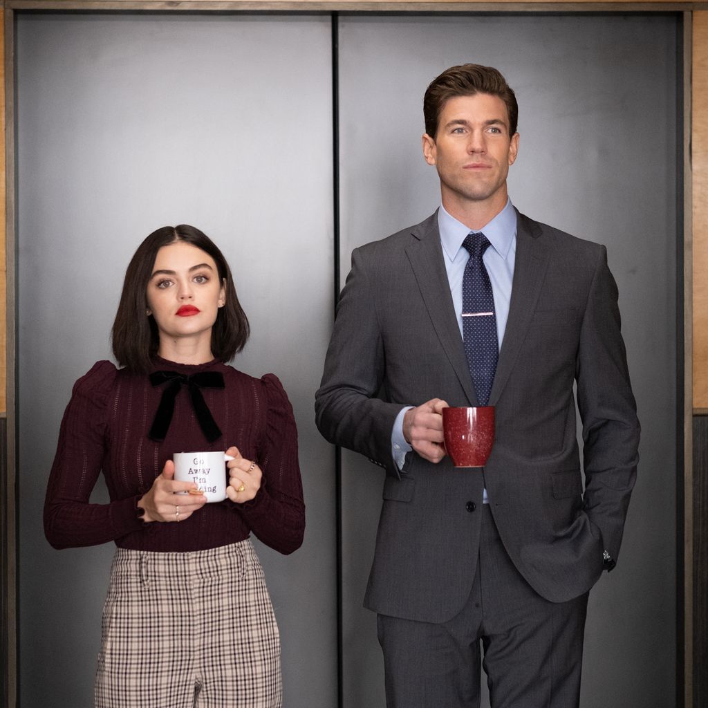 Lucy Hale and Austin Stowell in The Hating Game