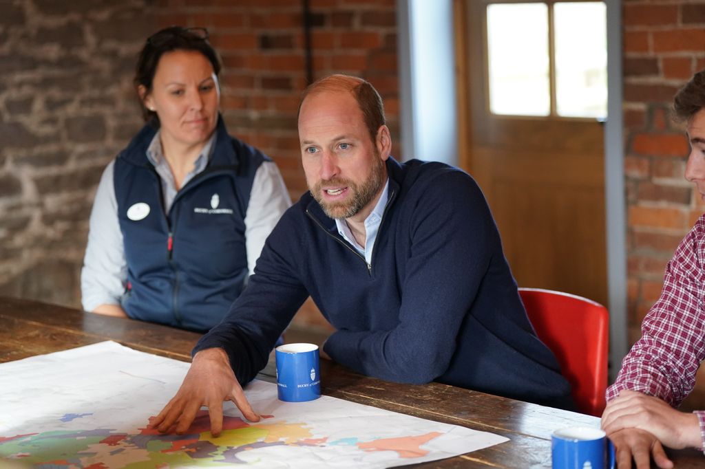 Prince William during a visit to Lower Blakemere Farm, a Duchy Focus Farm in Hereford.