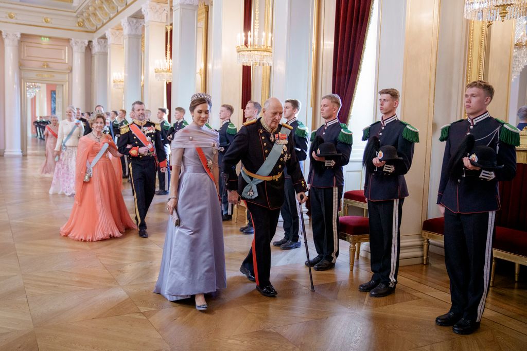 Queen Mary and King Harald walked into the gala dinner together