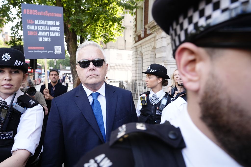 Former BBC broadcaster Huw Edwards arriving at Westminster Magistrates' Court, London, where he is charged with three counts of making indecent images of children