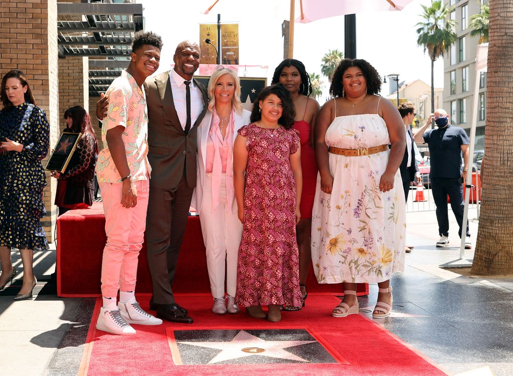 terry crews wife rebecca and their children hollywood walk of fame