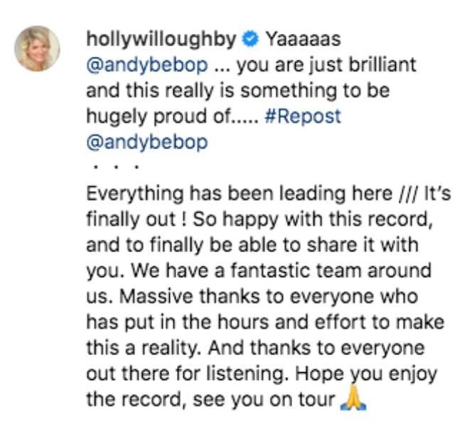 holly willoughby exciting news