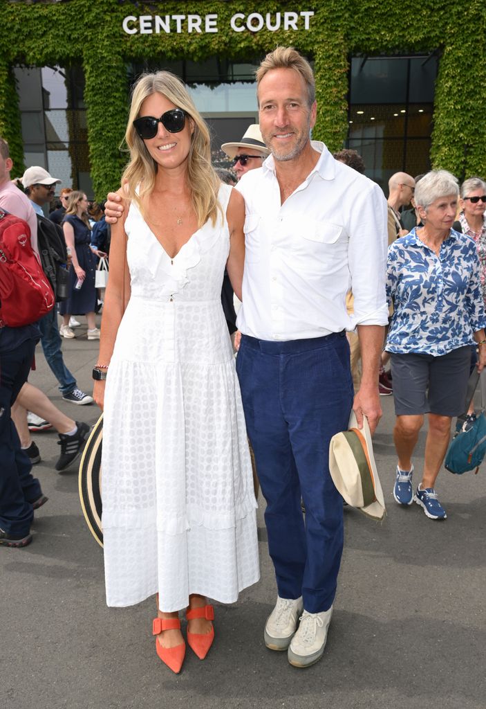 Marina Fogle et Ben Fogle assistent au cinq jour des championnats de tennis de Wimbledon au All England Lawn Tennis and Croquet Club le 04 juillet 2025 à Londres, en Angleterre.