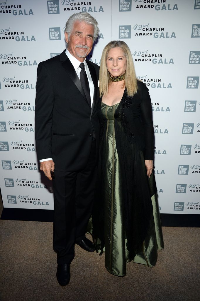 James Brolin and Barbara Streisand attend the 42nd Chaplin Award Gala at Alice Tully Hall, Lincoln Center on April 27, 2015 in New York City.