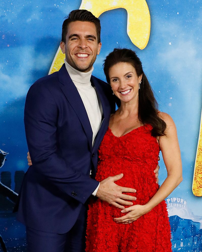 Josh Segarra and his wife Brace Rice at the cats premiere