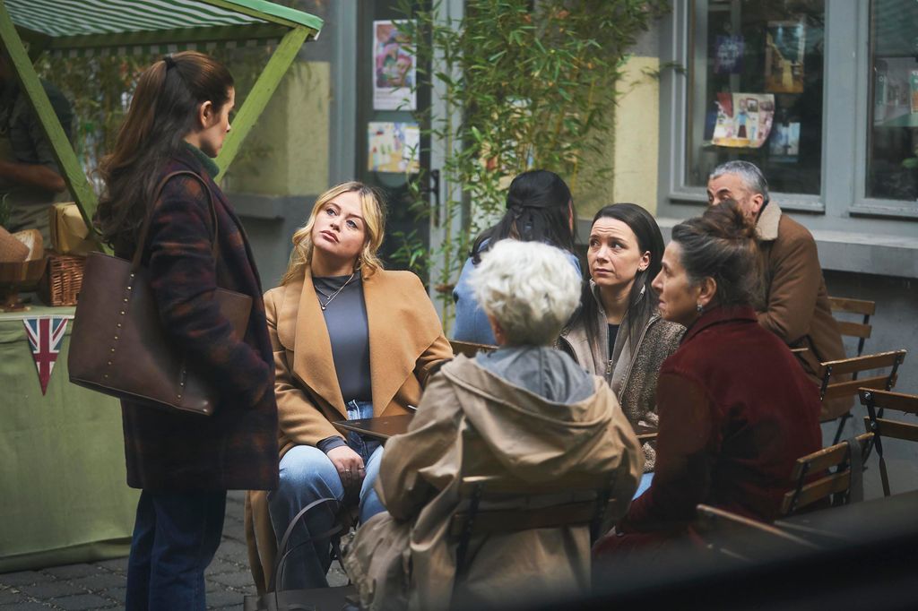 group of women sitting in cafe