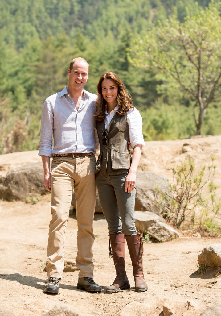 Princess Kate and Prince William on a mountain in India