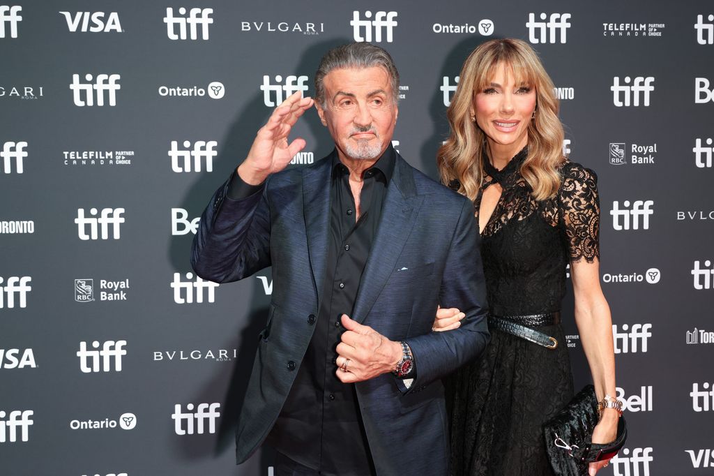 Sylvester and Jennifer Flavin attend the Sl  premiere during the 2023 Toronto International Film Festival 