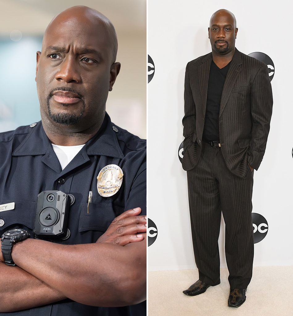 Richard T. Jones in The Rookie / Wearing a pinstripe suit