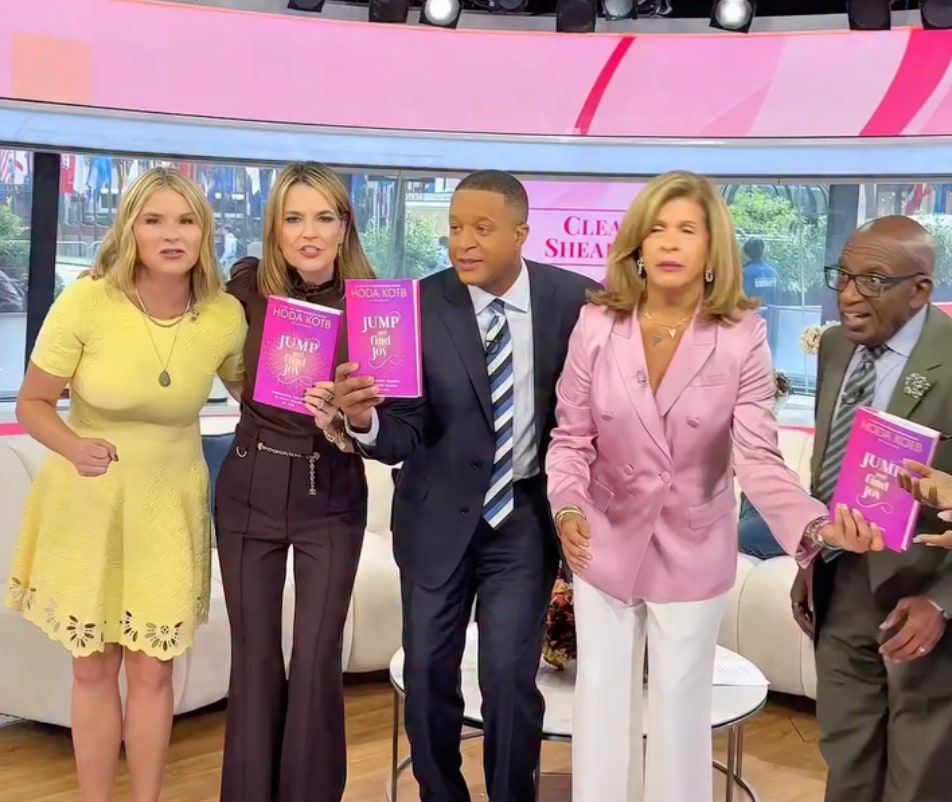 today cast holding hoda book