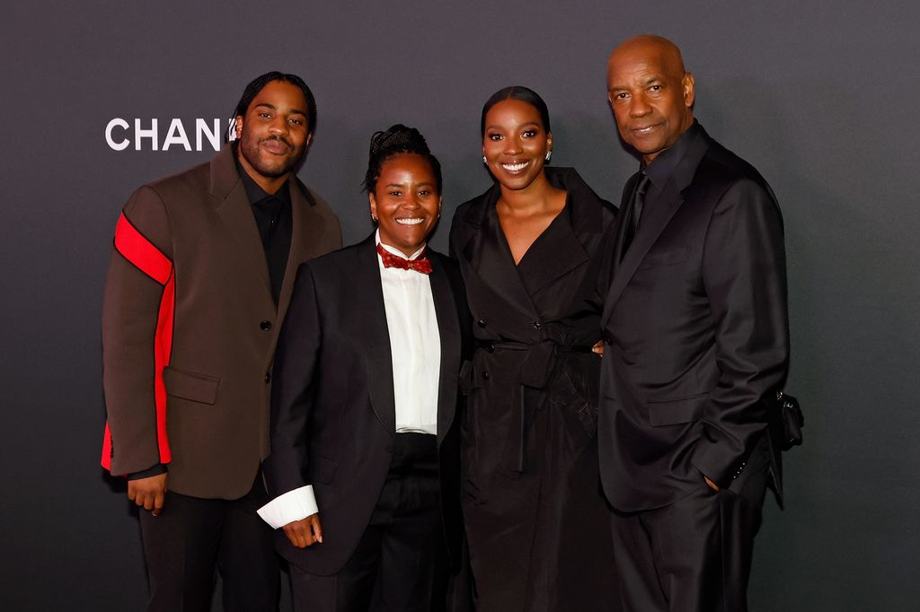 Malcolm Washington, Katia Washington, Olivia Washington, and Denzel Washington attends the 2024 MoMA Film Benefit presented by Chanel on October 23, 2024 in New York City