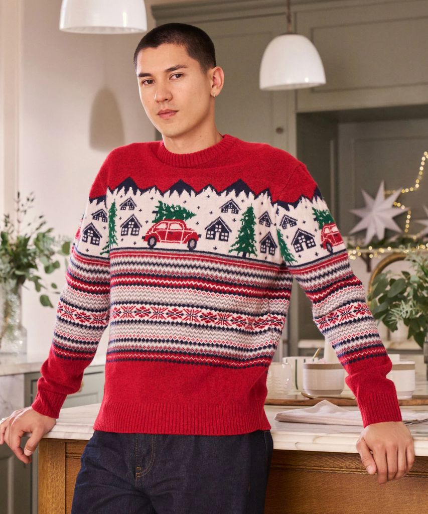 next fair isle christmas jumper men