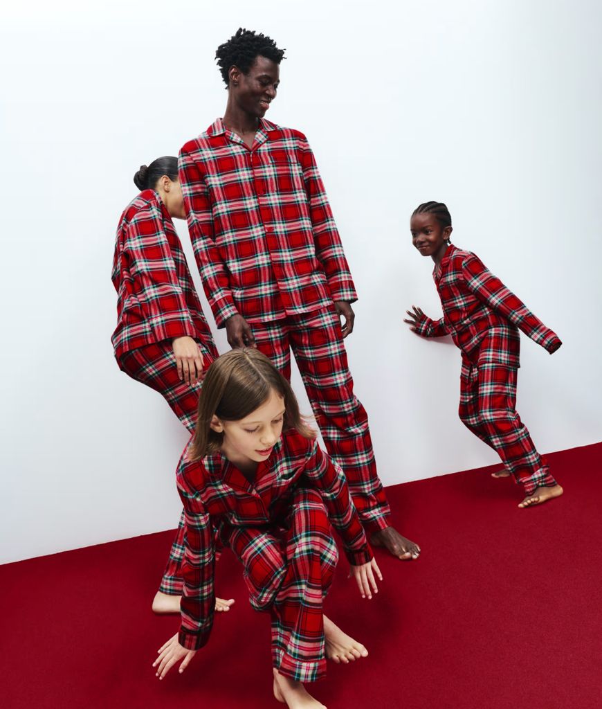 plaid pjs from m&s christmas ad