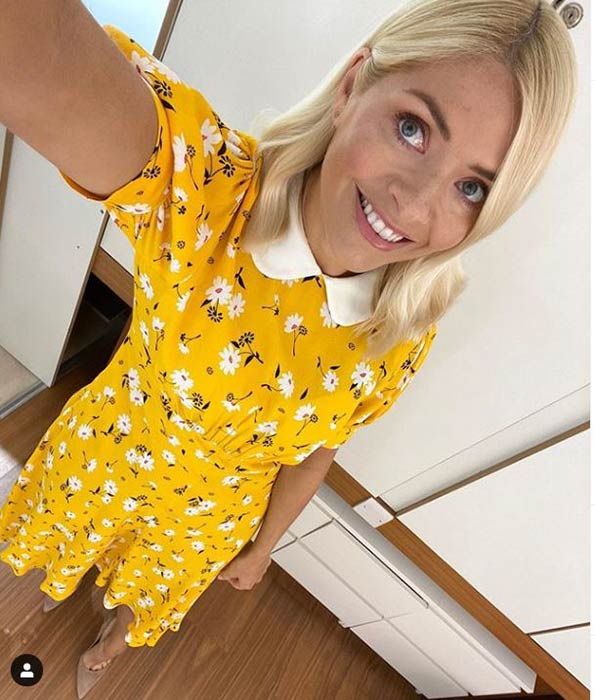 holly willoughby yellow floral ghost dress