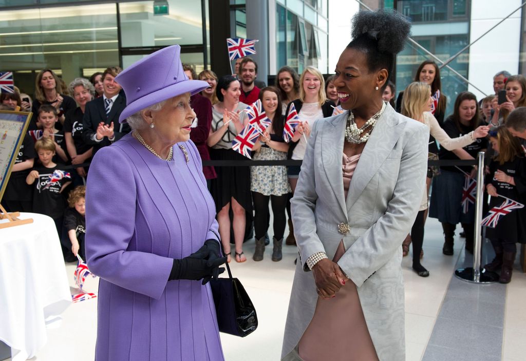 Exeter University chancellor and former television presenter Floella Benjamin met with the late Queen in 2012