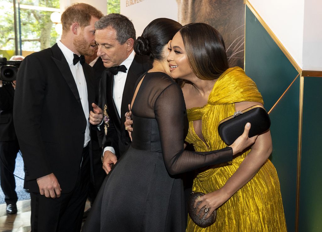 Prince Harry and Meghan Markle seen with Beyonce