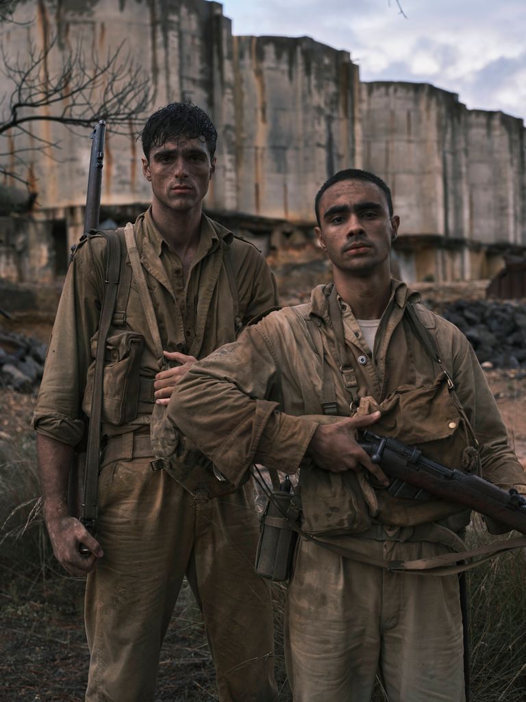Jacob Elordi as a young Dorrigo Evans and Thomas Weatherall as Frank