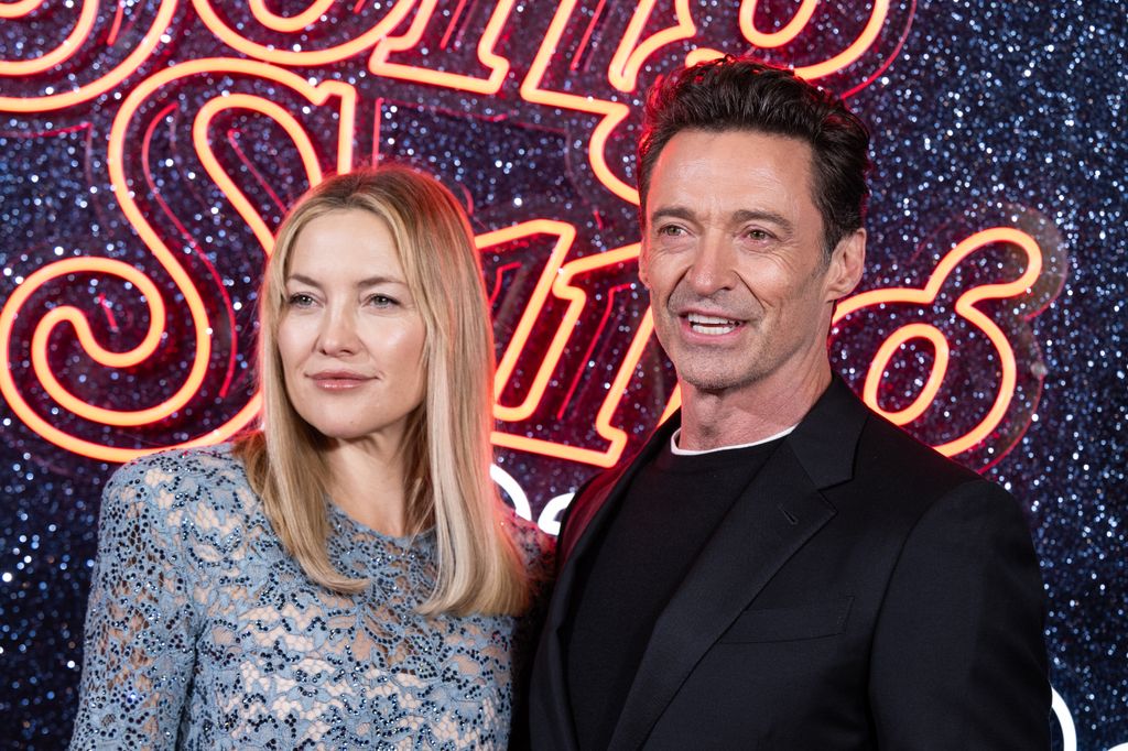 Kate Hudson and Hugh Jackman attend the "Song Sung Blue" UK Premiere at Picturehouse Central on November 21, 2025 in London, England.