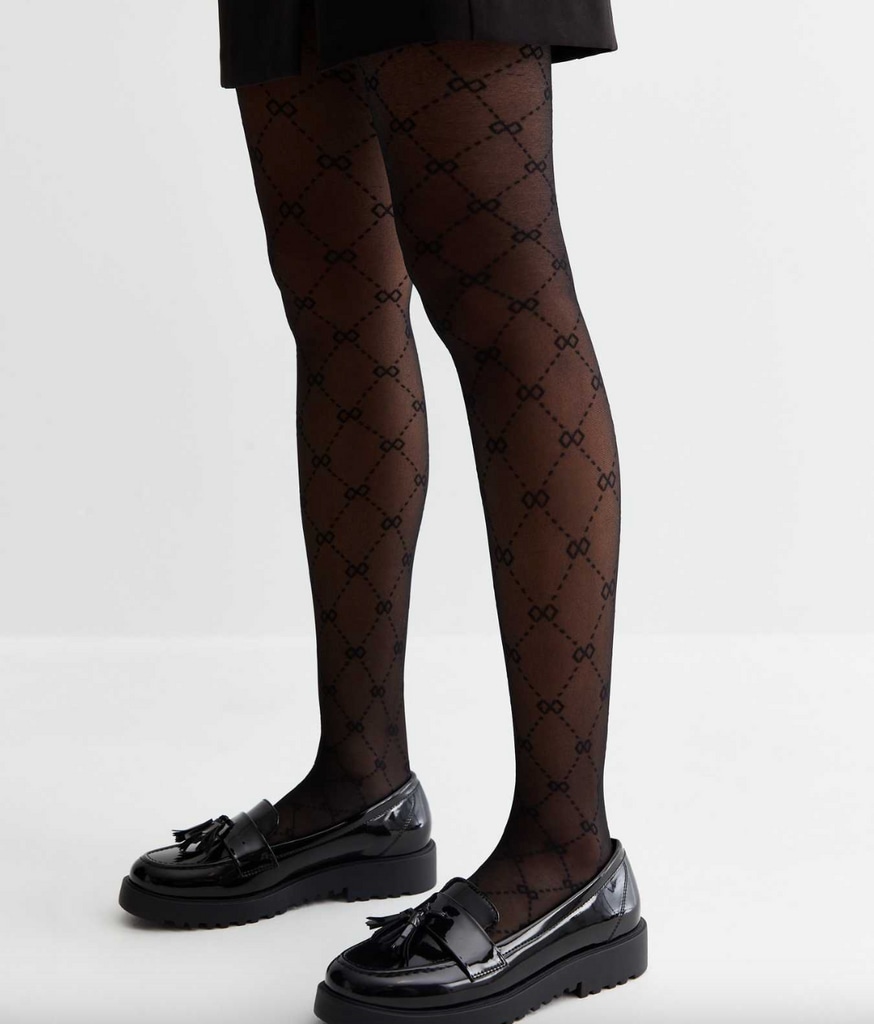 New Look sparkle tights in black