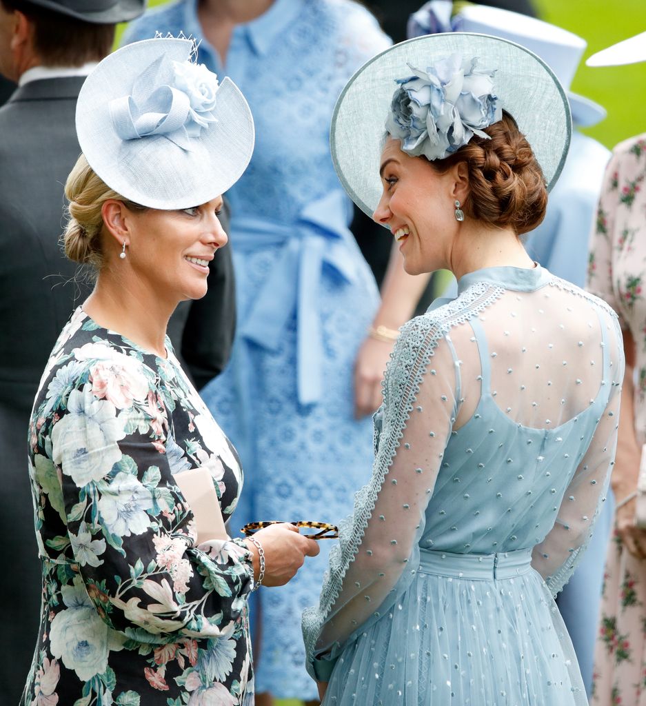 Kate Middleton and Zara Tindall giggling at Royal Ascot