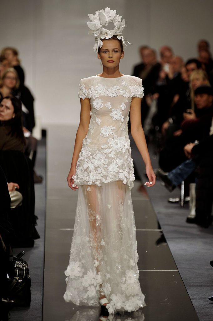 white dress on chanel runway