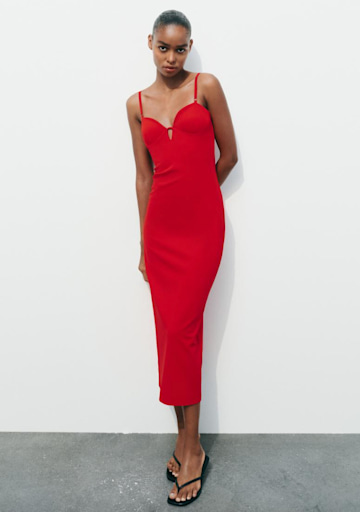 Zara red dress